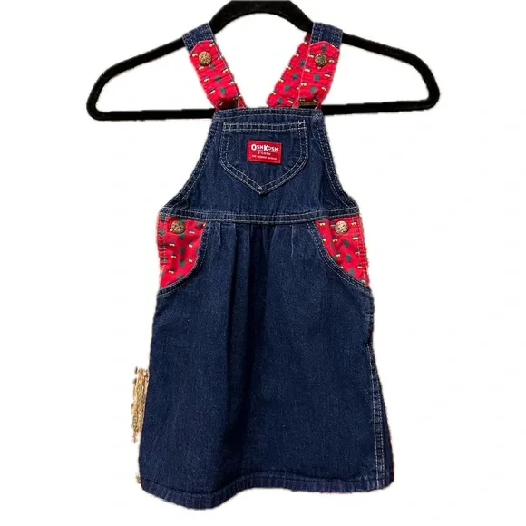 OshKosh B'Gosh Denim Overall Dress vintage retro 1980s 80s - Picture 2 of 11